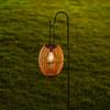 Waterproof Solar  Imitation  Lantern with Handle Weave Wind Lamp Yard Lantern  Outdoor
