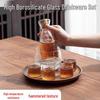 UOSO Hammered Glass Japanese Sake Pot Set