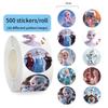 500pcs/Roll Frozen Princess Elsa Cartoon Sealing Sticker DIY PVC Laptop Decals Decoration Stiker Reward Gift Toys