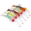 Luminous Soft Shrimp Lure with Lead Head Hook - Five-Segment Bait for Fishing