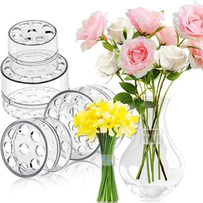 4/2Pcs Spiral Stem Holder for Flowers Clear Floral Frog Arranger for DIY Bouquet Vase Display Flower Arrangement Supplies