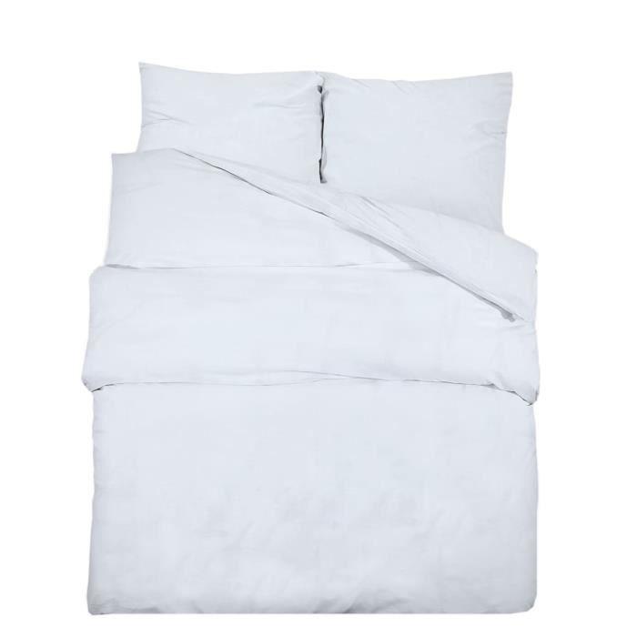 VidaXL Duvet Cover Set White 200x200 Cm Microfiber136027