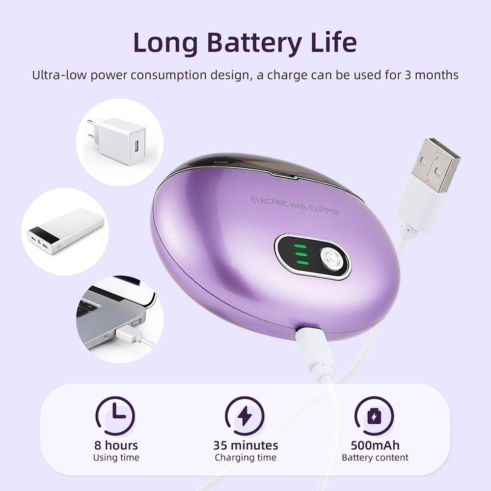 3 Speeds Automatic Nails Trimmer Low Noise Electric Nail Clipper Manicure Machine for Men Women