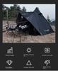 Outdoor Camping Double Thickened Sunscreen Rain Protection Portable Folding Black Tower Indian Pyramid Tent
