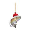 Cartoon Eyecatching Green Bass Fish Christmas Decoration For Your Vehicle Interior