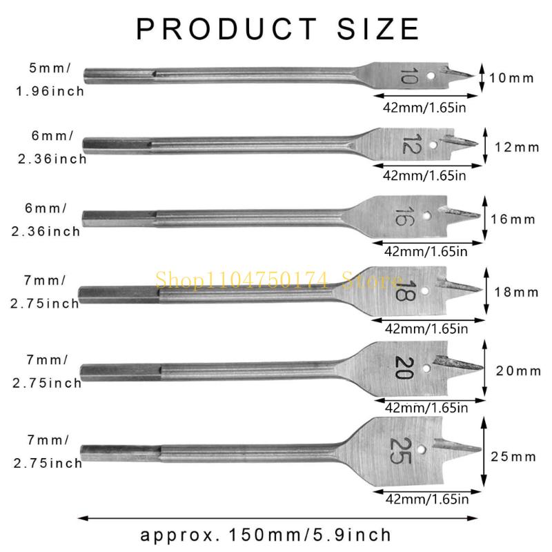 Premium Heat Treated Carbon Steel Shovel Type Wood Auger Bits For Accurate Boring On Electric Drills Expansion Tool top sale