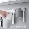 Wall Mounted Magnetic Toothbrush Holder Magnetic Toothbrush Cup Mouthwash Cup Bathroom Supplies