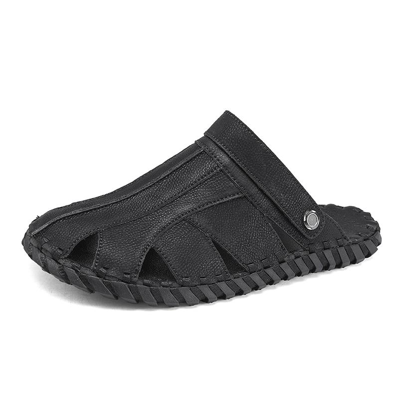 Fashion New Arrival Men's Slippers Comfortable Soft Slides Non-Slip Dual-Purpose Half Drag Breathable Male Sandals Summer Beach Flats
