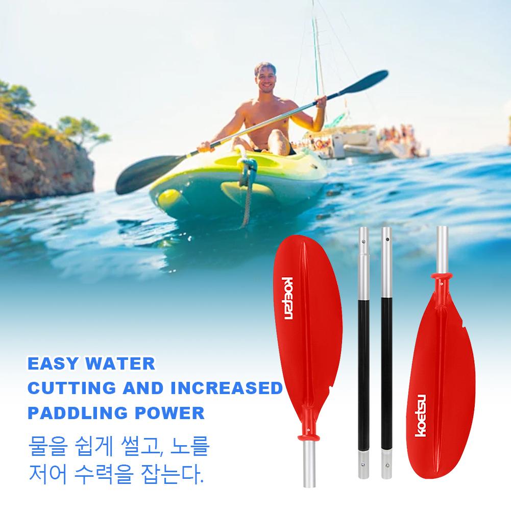 Set da 4 Pagaie Kayak Galleggianti a Doppia Pala Regolabili e Pagaie per Stand Up Paddleboard in Lega di Alluminio per Sport Acquatici all'Aperto