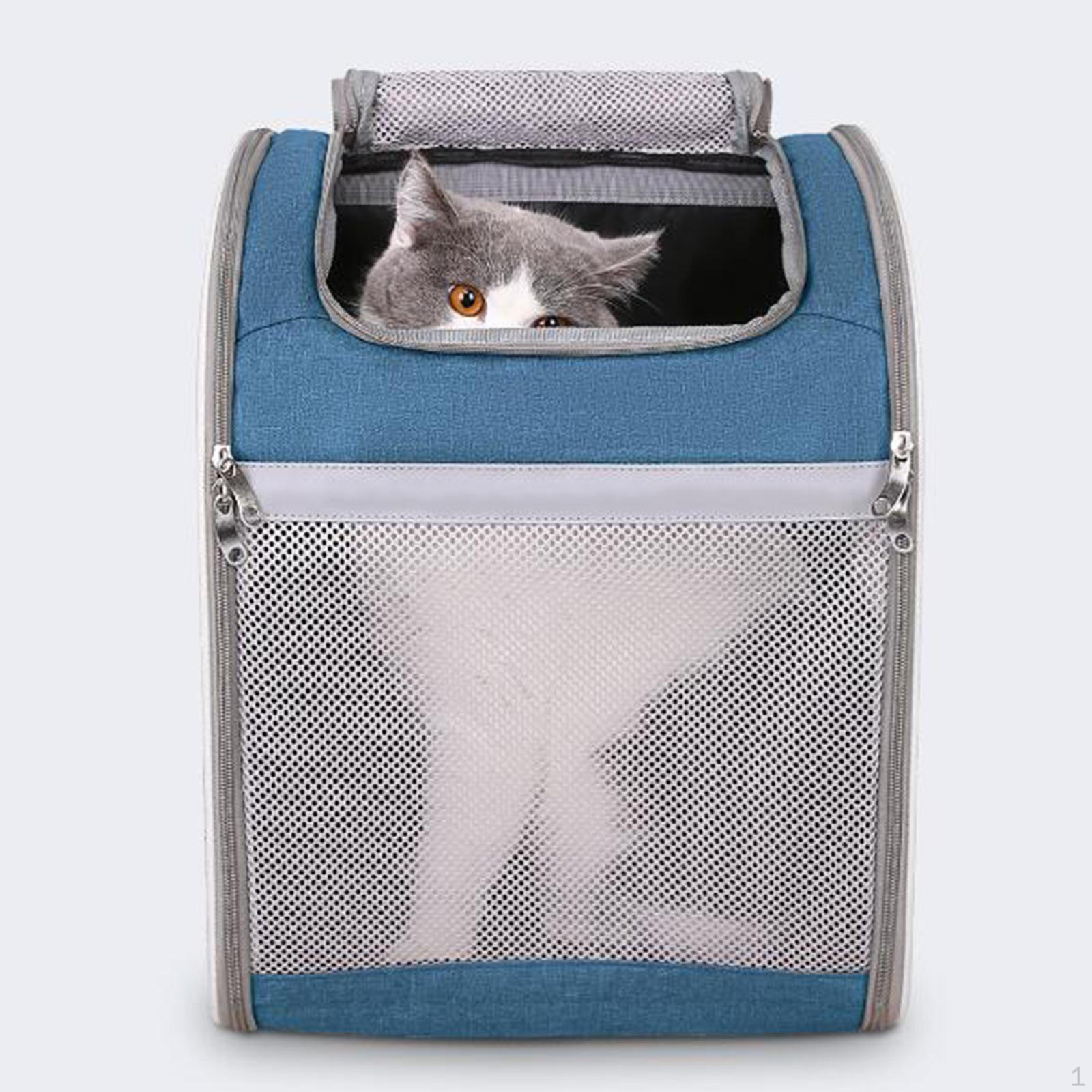 

Рюкзак для собак. Сумка для перенесення. Складна сумка для подорожей для домашніх тварин для кемпінгу синій