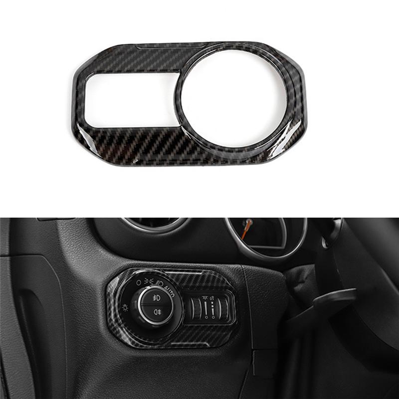 Fit For Jeep Wrangler JL Gladiator JT 2018-2025 Car Headlight Switch Button Decor Cover Stickers Interior Accessories