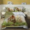 Chick Kids Duvet Cover Set King/Queen Size, Farm Animal Print Duvet Cover, Yellow Cute Chick Bedding Set In The Basket, Green