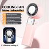 Handheld Pocket Fan USB Rechargeable LED Digtal Display Fan with Strong Airflows Cooling Device for Hot Weather