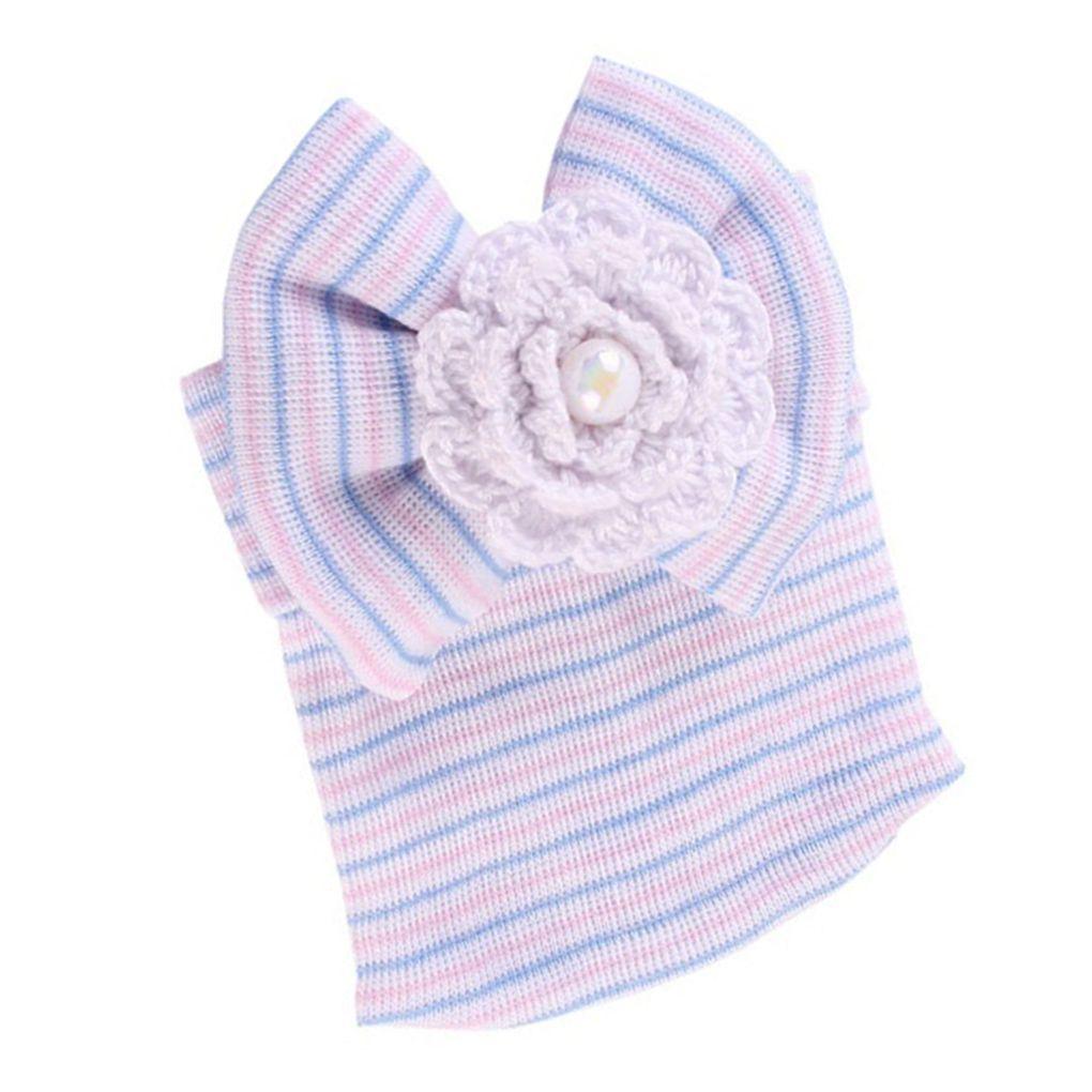 Neugeborenen Baby Mütze Kleinkind Baby Warme Mütze Gestreifte Mützen Weiche Mädchen Mützen Schleife für Neugeborene 0-6M