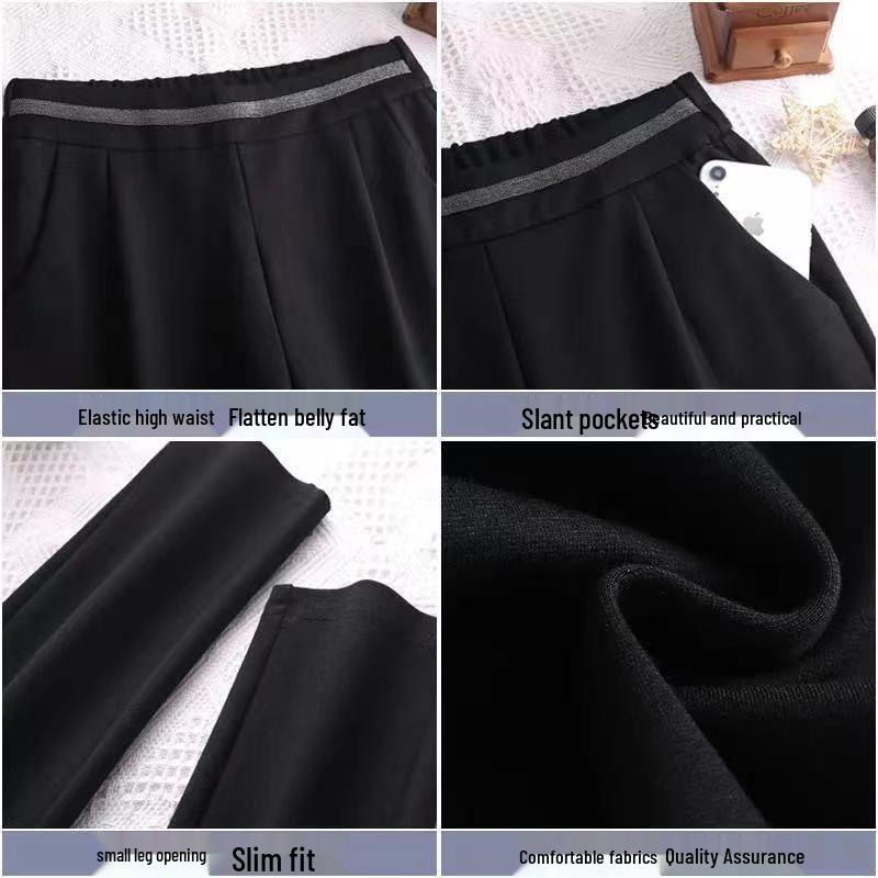Plus Size Women's Fleece High Waist Harem Pants - Extra Long, Loose Fit, Straight Leg, Elastic Waist