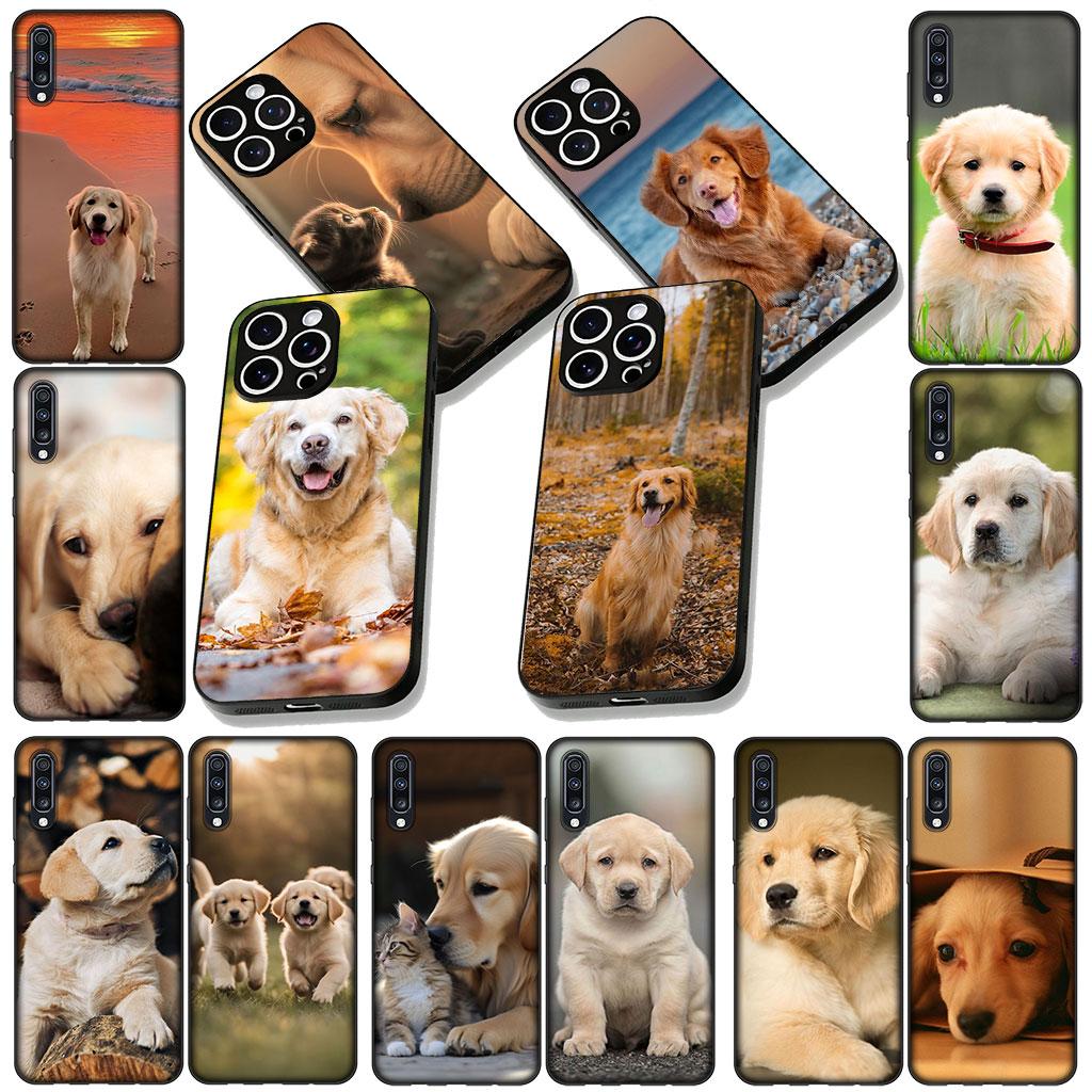 Soft Cover for Samsung Galaxy S25 S24 S23 FE Plus Ultra S7 Edge A16 A15 5G S25+ Coque Phone Case Golden Retriever Dog