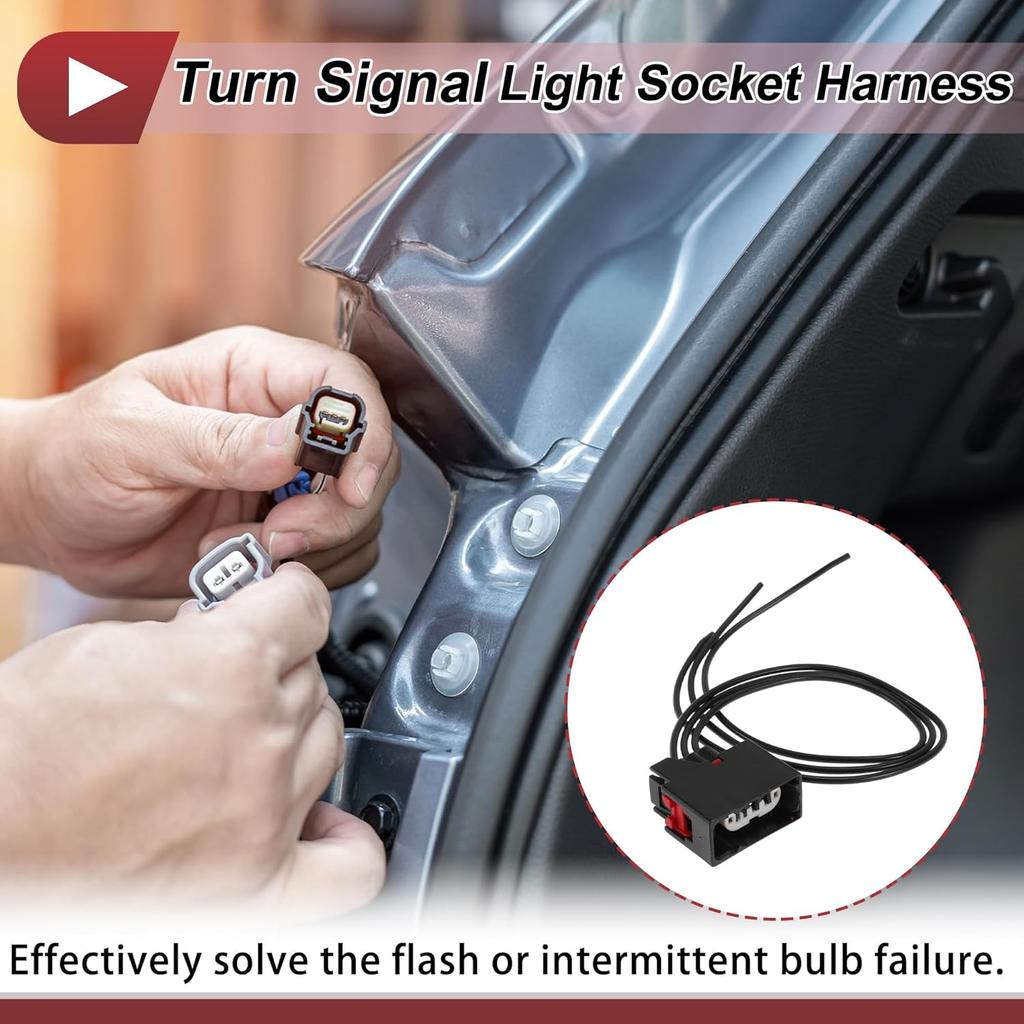 1 Set Turn Signal Light Socket Wiring for Dodge for Ram 1500 2500 3500 2009-2020 No.68226719AA Tail Lamp Bulb Pigtail Connector Harness