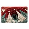 Santa Claus Christmas 3D Illusion Rug 2D Flat Printed Xmas Rug Christmas Small Carpet  Christmas