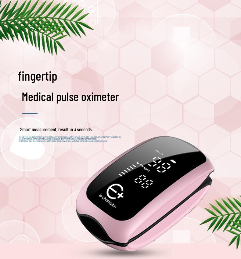Rechargeable Fingertip Pulse Oximeter: Heart Rate & Blood Oxygen Monitor for Home Use