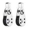 2pcs 25mm Pulley Single Wheel Marine Hardware Durable Lifting Rope Pulley  Kayak Boat Accessories