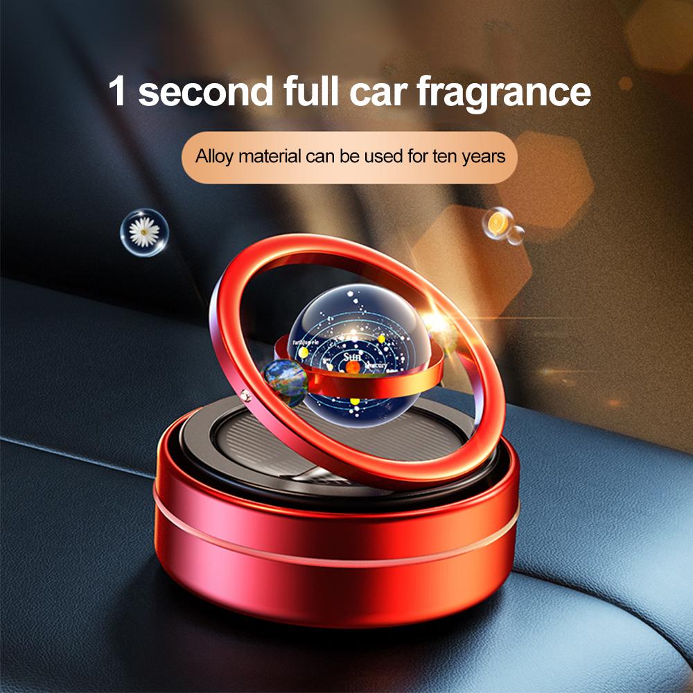 Car Air Freshener Interstellar Solar Ring Rotary Aromatherapy Ornaments Dashboard Perfume Diffuser Auto Accessories Interior Car Decor