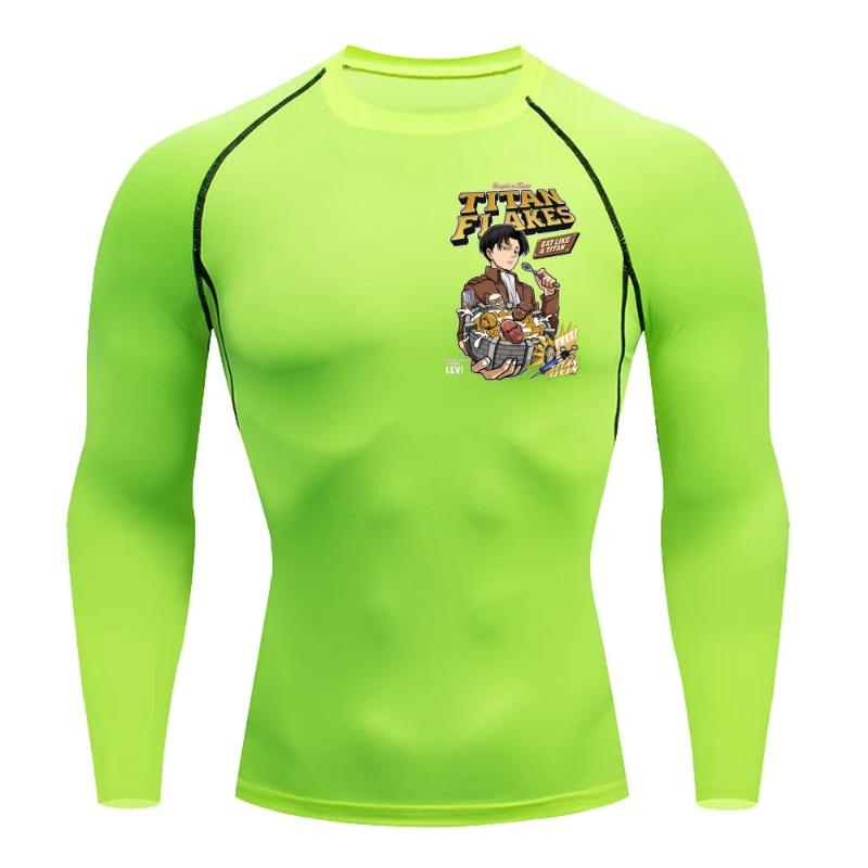 Fitness Sportswear Teenagers Tshirt Levi Ackerman Graphic Tops Tight Training Clothes Boy Compression Running Basketball Clothes