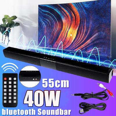 40 W kabellose Bluetooth-Soundbar, Stereo-Lautsprecher, Soundbar mit Subwoofer, TV, Heimkino, Boombox, Subwoofer, Fernbedienung