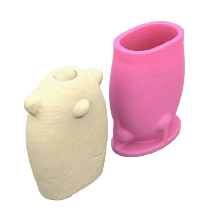 Animal Vase Silicones Molds Clay Mould Cats Succulents Flower Pots Resins Molds