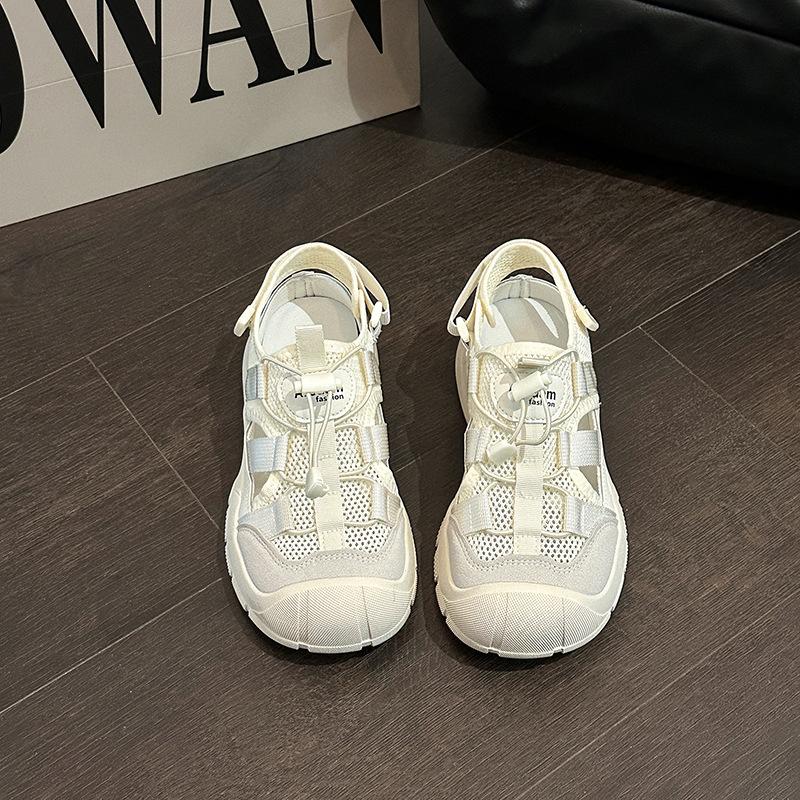 

Campus style sports single shoes women s 2025 new summer mountaineering platform mesh breathable non-slip dad Shuoxi shoes 40 бежевый