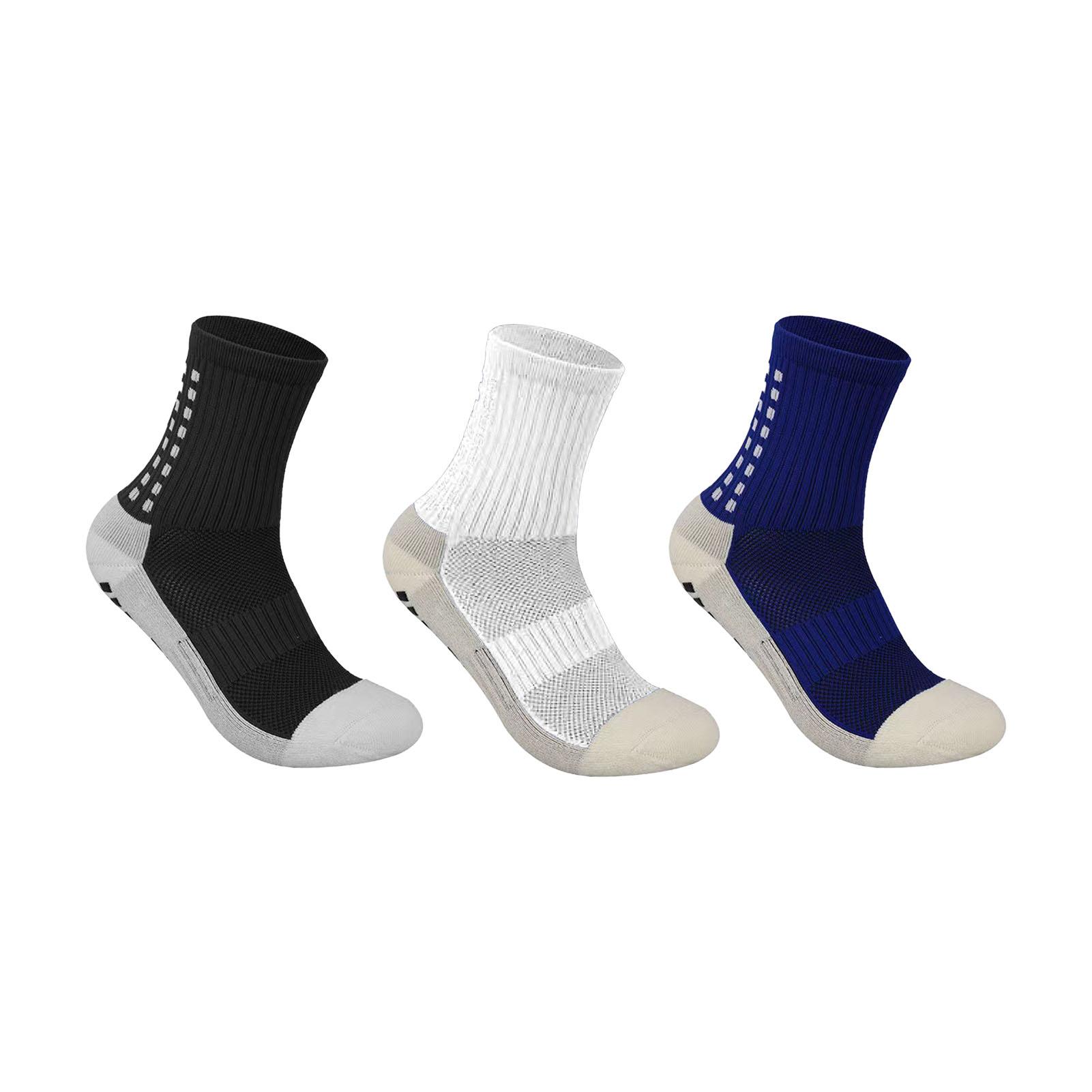 

3 пары футбольных носков, баскетбольные спортивные носки, нескользящие, средней длины, тренировочные носки для бега