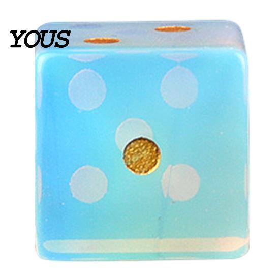 Dés Faits Main en Pierre Naturelle avec Points Dorés, Mini Dés en Cristal de Guérison Faux Sculptés pour Jeu, à 6 Faces pour Plateau de Jeu de Société Poli