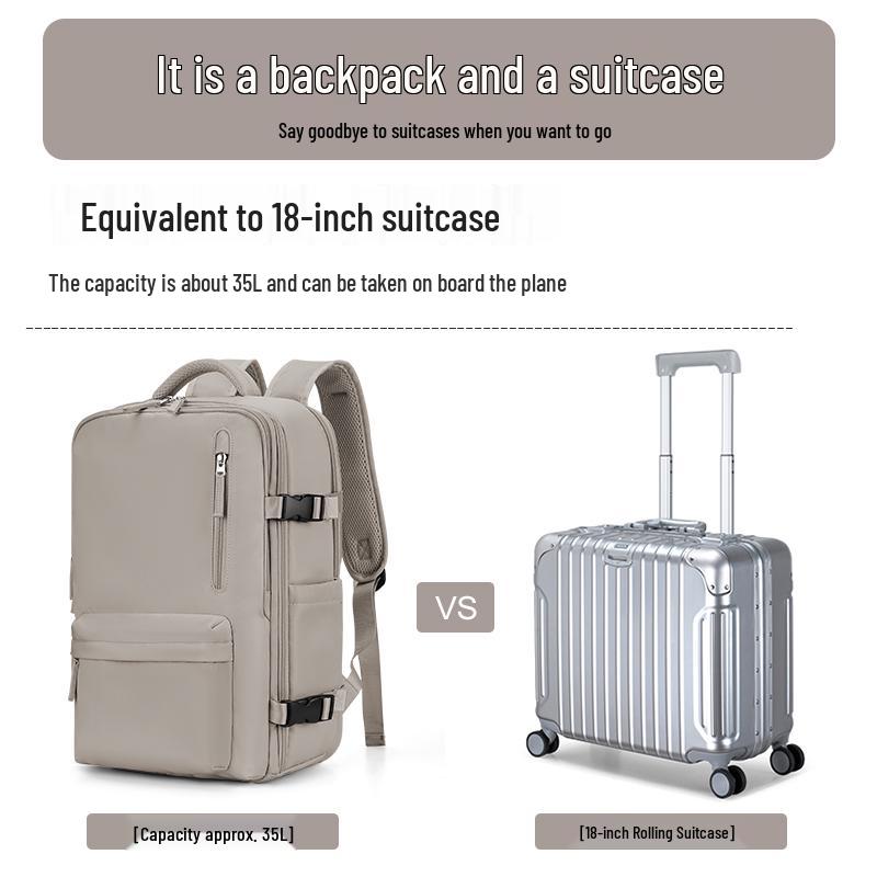 Men's Lightweight Travel Backpack - Large Capacity for Business, Short Trips, and School