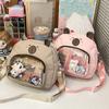 Large Capacity Capybara Shoulder Bag Harajuku Canvas Tote Bag Lovely Transparent Itabag  Shopping
