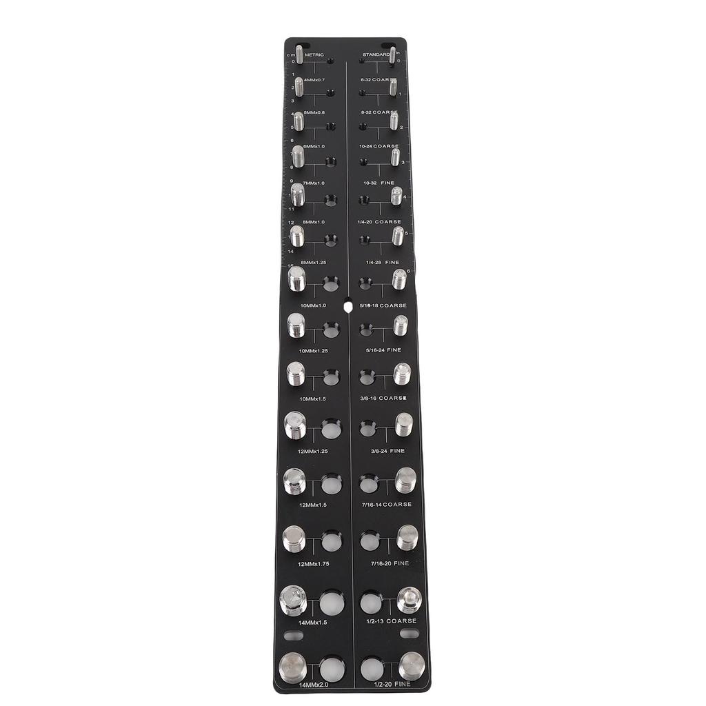 Thread Checker 28 Hole Metric Standard Board Metal Commonly Used Nut Screw Identifier Gauge Black