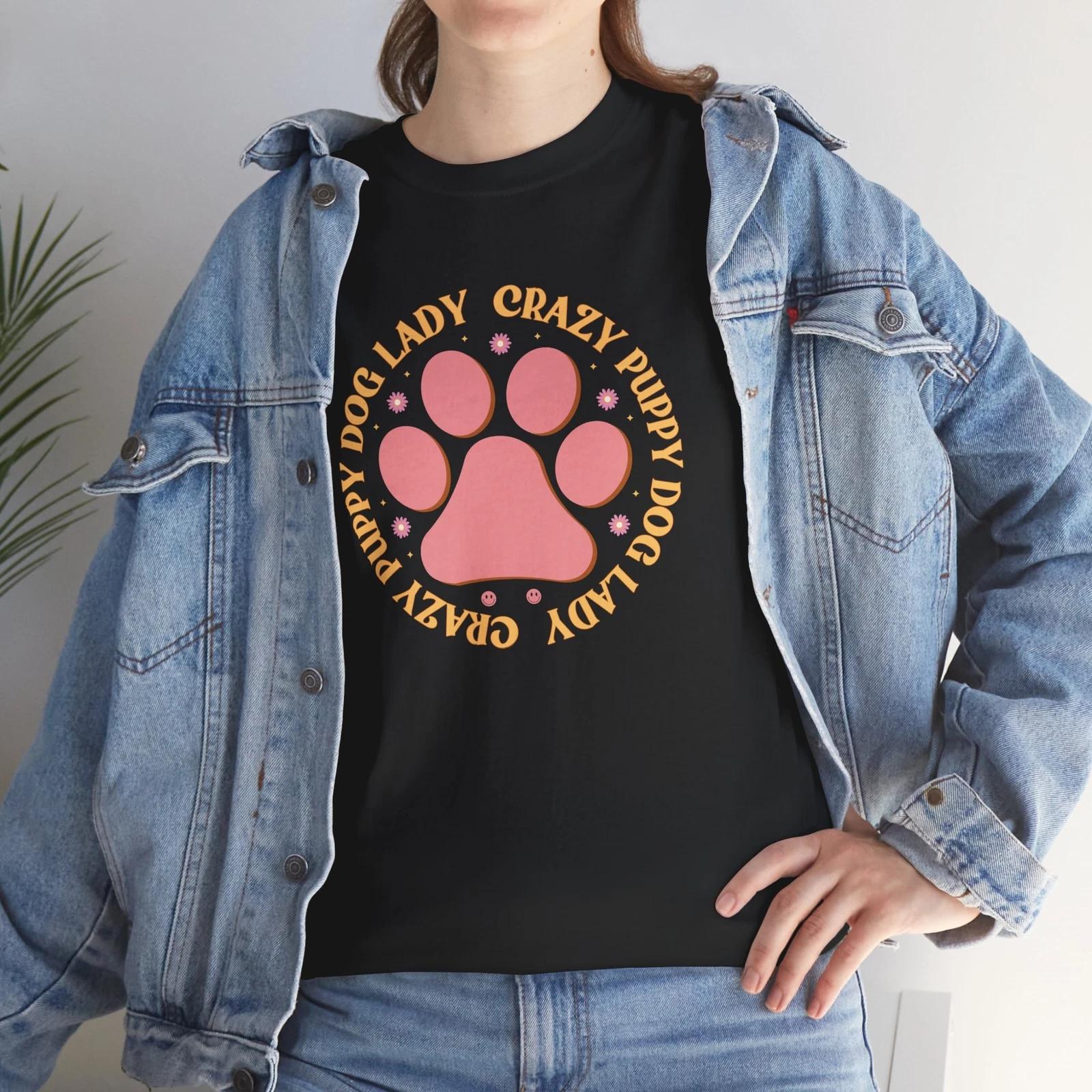 

Crazy Puppy Dog Lady T-Shirt – Funny Pet Tee | Dog Shirt S