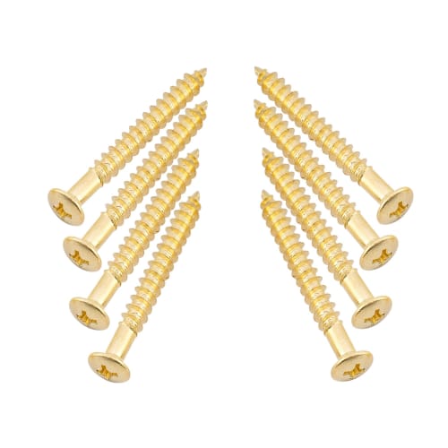 Musiclily 5x45mm Neck Plate Screws, Gold (8 pieces)