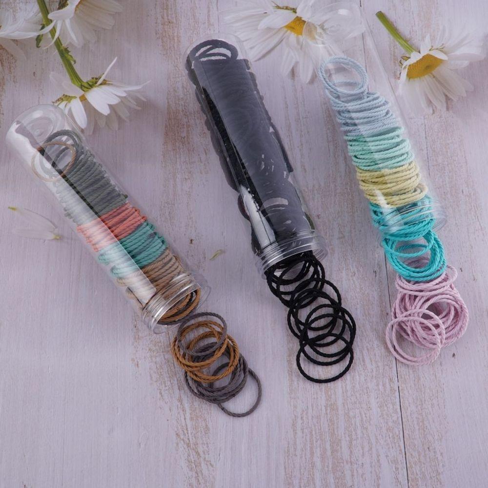 

100 штук эластичных резинок для волос для различных причесок pastel