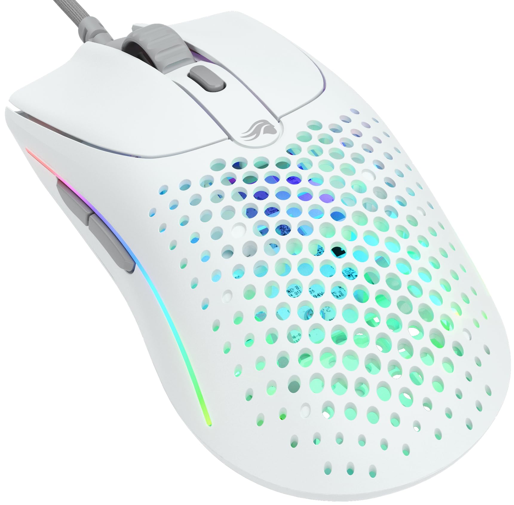 

Glorious Model o V2 Gaming 26 6 Programmable Illuminated USB Wired Lightweight Gaming Mouse Mouse, White, RGB, DPI, Buttons, Mouse, (59g) білий