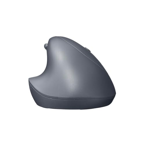 SANWA SUPPLY MA-EWBS522BK Silent Wireless Compact Ergonomic Mouse (Rechargeable, 5 Buttons, Black)
