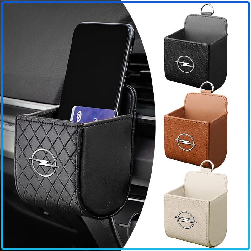 Leather Car Storage Box Air Vent Dashboard Tidy Hanging Organizer Box For Opel Astra H G J Insignia Mokka Zafira Corsa Vectra B C D