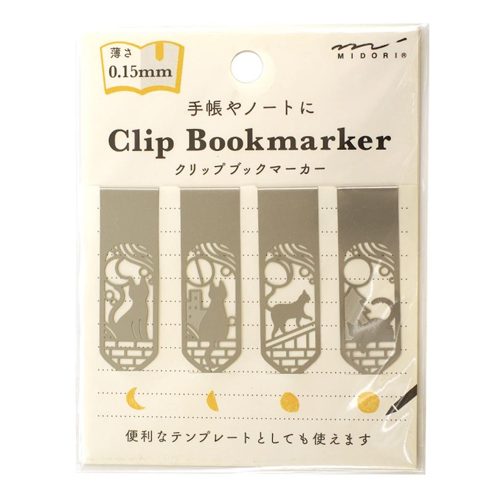 DESIGNPHIL MIDORI Bookmark Clip Bookmark Cat and Moon Pattern A 43404006