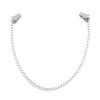 Elegant Metal Sweater Chain Clip Easy to Use Comfortable Chain Strap Shirt Chain for Daily Wear with Silver Color 2PCS