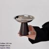 Stainless Steel Pedestal Dessert Bowl With Shiny Mirror Surface And Stable Wooden Base Perfect For Serving Ice Cream Pudding