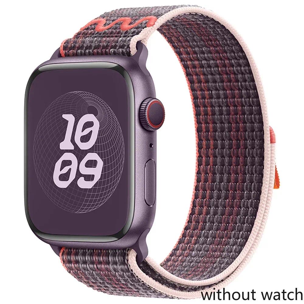 Nylon Sport Strap for Apple Watch Ultra3 49mm S11 42/46mm S10 9 8 7 6 5 4 3 Loop Bracelet for iWatch Series SE3 Ultra 2 46mm 45m