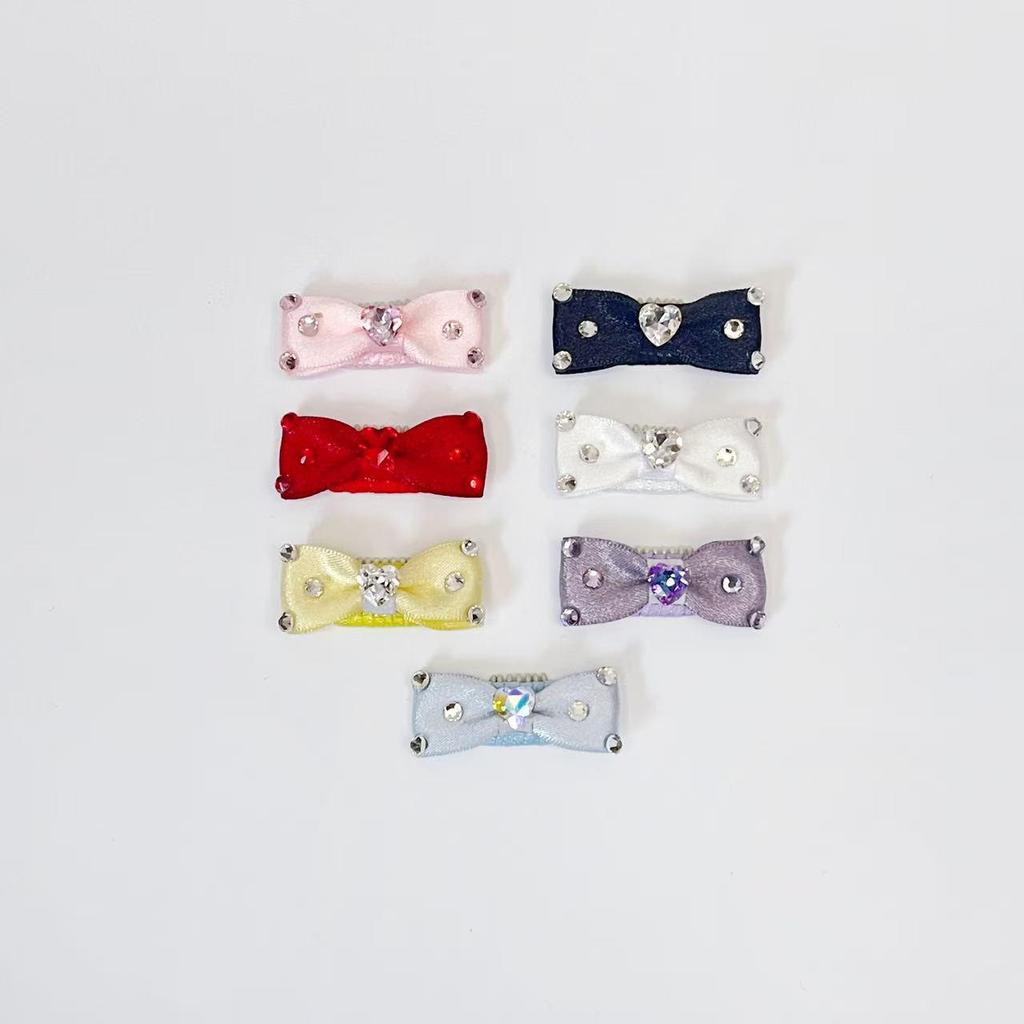 Princess Style Teddy Bow Knot Hair Clip for Pets - Yorkshire, Maltese, Cats & Dogs