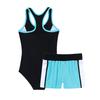 Girls One Piece Swimsuit Set Sleeveless Racer Back Design Matching Boyshorts Beach Swimwear Outfit