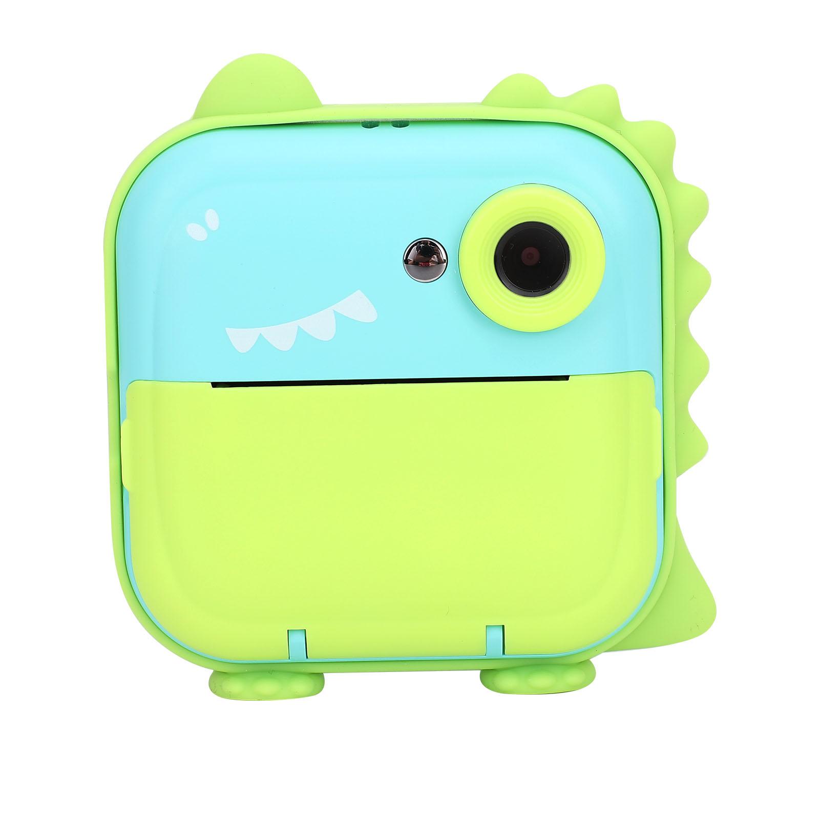 

Детская камера мгновенной печати 2,4-дюймовая HD цифровая видеокамера для детей с печатной бумагой, поддержка приложения для 3-14 лет Green+Blue