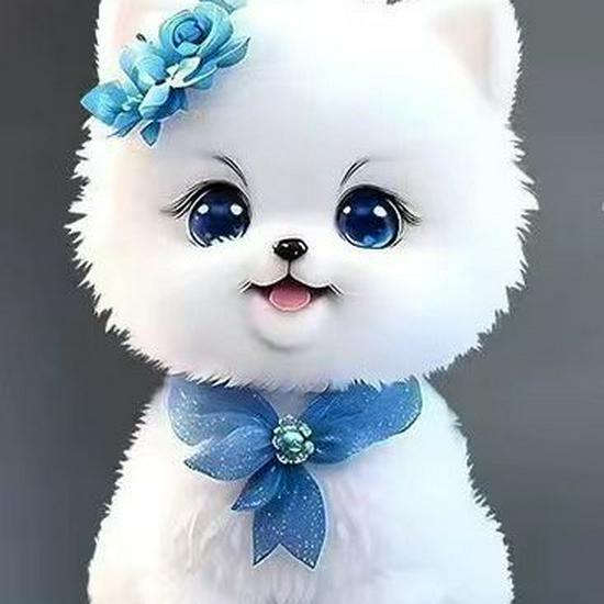 Adorable Pomeranian Dog Stickers for Refrigerator, Toilet, and Electric Car Decoration