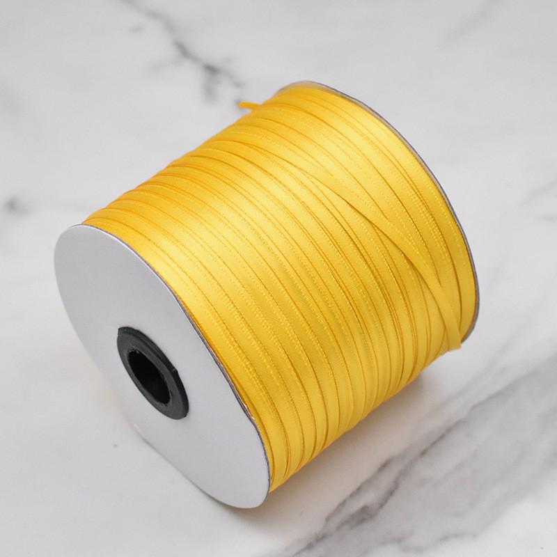 Yellow Ribbon: 0.3-5CM Gift Box Decoration, Cuttable Polyester Strap.