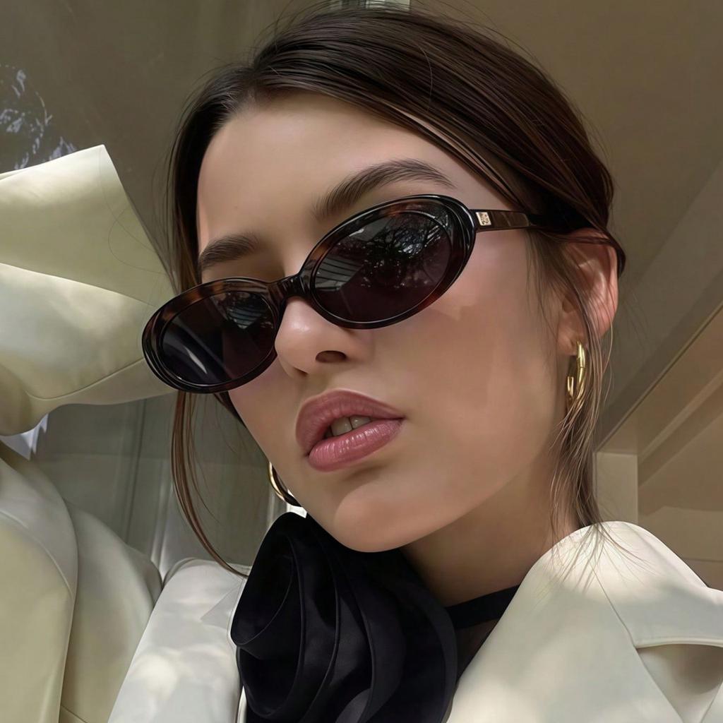 New Small Frame Cat Eye Sunglasses Men's Fashion High-end Face Small Sun Protection UV Protection Sunglasses Women